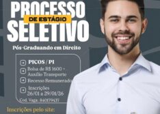 Prefeitura de Picos divulga oportunidade de estágio na Defensoria Pública da União para pós-graduandos em Direito