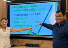 Prefeitura de Geminiano anuncia reajuste salarial de 7% para Professores e 10% para as demais categorias da Educação