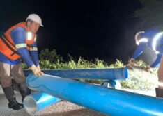Águas do Piauí segue em força-tarefa para restabelecer abastecimento em Pio IX após rompimento de adutora durante chuvas intensas