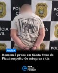 A Polícia Militar prendeu em flagrante um rapaz de 24 anos suspeito de estuprar a tia no município de Santa Cruz do Piauí ( a 298 km de Teresina). 

Segundo o relato da vítima, que tem 37 anos, o sobrinho aproveitou que ela estava sozinha em casa com o filho e a estuprou no quarto. 

“Ela estava com o filho na residência quando o autor chegou e pediu para o menino ir brincar com outra criança. Nesse momento, ele aproveitou e puxou a vítima pelo short em direção ao quarto, quando houve a violência sexual. Segunda a vítima, ele ainda tampou sua boca com as mãos, ameaçando-a de matá-la, caso ela gritasse”, disse o delegado Luciano Santana dos Santos, que investiga o caso.

O rapaz, que é sobrinho da vítima, foi preso e levado para a Delegacia de Oeiras, onde aguarda a audiência de custódia. 

A vítima estava bastante abalada e prestou depoimento na delegacia. O crime ocorreu ontem (26) dentro da residência dela. Fonte: Cidade Verde