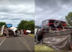 Grave acidente envolvendo caminhões deixa um morto em rodovia entre Floriano e Itaueira