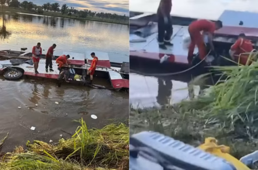 Ônibus que saiu de Teresina sofre acidente, cai em açude e deixa dois mortos no Maranhão