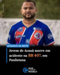 Um jovem identificado como Abnoan Ferreira Arcanjo, de 24 anos de idade, morreu na noite desta sexta-feira, 15 de maio, após sofrer um grave acidente de moto na BR-407 em Paulistana.

Segundo informações preliminares, Abnoan teria perdido o controle de uma Motocicleta Bros e caído em um trecho as margens da BR-407, nas proximidades do Monte Belo, zona rural de Paulistana.

A Polícia Militar e o Instituto Médico Legal (IML) foram acionados para os procedimentos cabíveis.

O jovem era frentista do Posto Mateus na cidade de Acauã e era muito querido e conhecido na região, com envolvimento marcante no esporte local. Fonte: Diário do Itaim