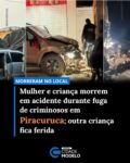 Uma mulher e uma criança morreram após um grave acidente provocado durante a fuga de criminosos em Piracuruca, no Norte do Piauí, na tarde deste domingo (17). Uma segunda criança ficou ferida e chegou a ser arremessada para o telhado de um imóvel após a colisão.

Segundo a Polícia Militar, o acidente ocorreu durante a perseguição a suspeitos envolvidos em uma tentativa de homicídio registrada horas antes na cidade de Esperantina.

De acordo com o tenente-coronel Jackson Palhano, comandante do 25º Batalhão da Polícia Militar, os suspeitos haviam tentado matar um rival.

“Ontem, por volta das 11h da manhã, dois desses elementos estiveram em Esperantina e tentaram contra a vida de um desafeto da facção à qual pertencem”, afirmou.

Ainda conforme o comandante, após a identificação dos suspeitos, as equipes iniciaram diligências para localizá-los.

“As nossas equipes foram acionadas, assim como a Polícia Civil. Os indivíduos foram identificados e a nossa equipe conseguiu localizar o trajeto deles em direção a Piracuruca. Houve o acompanhamento com a intenção de localizá-los. Chegando à cidade de Piracuruca, a nossa equipe se juntou a duas equipes do BEPI e a uma equipe da cidade. Os indivíduos foram localizados em uma situação homiziada na zona rural, próximo ao Parque Sete Cidades”, relatou.

Segundo a PM, durante a perseguição, os suspeitos entraram na área urbana da cidade e atingiram a motocicleta onde estavam a mulher e as duas crianças.

“Quando se deu início à perseguição, a um acompanhamento tático, os indivíduos adentraram a cidade e, infelizmente, ocorreu esse acidente”, acrescentou o comandante.

Após a colisão, dois suspeitos foram presos. Um terceiro homem morreu durante confronto com equipes policiais.  Fonte: Cidade Verde