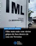 Uma mulher, que não teve a identidade revelada, foi morta com vários golpes de faca dentro de uma residência na Zona Leste de Teresina, neste domingo (17). O principal suspeito do crime é o filho dela, de 39 anos.

O coordenador do Departamento de Homicídio e Proteção à Pessoa (DHPP), delegado Francisco Baretta, informa que a vítima estava na casa do suspeito quando foi assassinada. Ainda conforme o delegado, o homem teria cortado o pescoço da mãe durante o ataque.

De acordo com a Polícia Militar, o suspeito confessou a autoria do crime para familiares após o assassinato e permaneceu no local até a chegada das equipes policiais.

Ainda segundo Baretta, o homem ingeriu veneno e medicamentos após matar a mãe. O Serviço de Atendimento Móvel de Urgência (Samu) foi acionado e o encaminhou ao Hospital Areolino de Abreu, onde foi medicado.

Após ser medicado, o suspeito foi autuado em flagrante delito. Segundo informações do Coordenador de Policiamento de Unidade (CPU) do 5º BPM, familiares informaram que ele teria esquizofrenia.

A Polícia Militar isolou a área para o trabalho da perícia criminal. O Instituto Médico Legal (IML) realizou a remoção do corpo da vítima.

O caso segue sob investigação da Polícia Civil do Piauí. Fonte: g1/PI