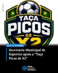 A Prefeitura de Picos, através da SEMEL (Secretaria Municipal de Esportes e Lazer), segue no compromisso de incentivar as práticas esportivas e promover o lazer para a juventude picoense.

Como parte desse trabalho, a SEMEL apoiará à realização da Taça Picos de X2 2026.

O evento acontecerá nos dias 30 e 31 de maio, na sede da AABB (Associação Atlética Banco do Brasil).

O torneio será disputado em diferentes faixas etárias abrindo espaço para a descoberta de novos talentos na cidade.

A competição será dividida em quatro categorias, sendo elas o Sub 9, Sub 11, Sub 13 e Sub 15.

As inscrições para a Taça Picos de X2 já estão abertas e podem ser realizadas de duas formas.

Na modalidade individual, o valor da inscrição é de R$ 25,00 reais por atleta, sendo que à comissão organizadora formará as equipes com competidores da mesma categoria, permitindo ainda que o participante indique dois companheiros para jogarem juntos.

Já para os que preferem competir ao lado de amigos definidos, está disponível a inscrição por equipe no valor único de R$ 60,00 reais para o trio.

A dinâmica do X2 permite que os três jogadores cadastrados se revezem livremente nas posições de linha e goleiro durante as partidas.

Os campeões de cada categoria receberão um prêmio em dinheiro no valor de R$ 300,00 reais, além do troféu e de medalhas exclusivas do evento.

Como forma de valorizar a presença de todos os inscritos, a organização também realizará o sorteio de diversos brindes fornecidos pelos patrocinadores oficiais.

A Secretaria Municipal de Esportes e Lazer ressalta que as vagas são limitadas e reforça o convite para que os pais e responsáveis garantam a participação dos jovens o quanto antes, consolidando o esporte como ferramenta de transformação social em Picos.

“A competição chega para incentivar, fortalecer e fomentar o crescimento do futebol em nossa cidade, valorizando os atletas da nova geração e promovendo integração através do esporte”, destacou a SEMEL.