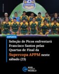 Após terminar a primeira fase na liderança do Grupo C, o Esporte Clube de Picos voltará a campo pela Supercopa APPM de Futebol Amador 2026 neste final de semana.

Na oportunidade, a Seleção de Picos disputará as Quartas Final do Território Vale do Guaribas.

O time picoense jogará neste sábado (23), contra a forte equipe de Francisco Santos, a partir das 19h30min, Estádio Municipal Helvídio Nunes de Barros, o “Gigantão da Malva”.

Diferente da primeira fase, quando a Prefeitura, através da SEMEL (Secretária Municipal de Esportes e Lazer), em parceria com Programa Mesa Brasil, do SESC (Serviço Social do Comércio), cobrou dos torcedores uma “Entrada Solidária”, que consistia na doação de dois quilos de alimentos não perecíveis para, nas Quartas de Final a entrada será liberada.

A iniciativa da administração municipal visa incentivar a presença em massa dos torcedores picoenses.

Para aqueles que não puderem comparecer ao estádio, a Secretaria Municipal de Esportes e Lazer informa que o confronto decisivo contra a Seleção de Francisco Santos terá transmissão ao vivo pelas plataformas da JSTV e pelo YouTube.

A SEMEL destaca ainda que programação esportiva começará mais cedo, a partir das 18h30, com uma partida preliminar envolvendo projetos sociais locais, com uma partida entre o Falcão FC e a equipe do Esporte é Vida.