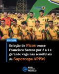 O Esporte Clube de Picos garantiu a sua classificação para as semifinais da Supercopa APPM de Futebol Amador 2026, pelo Território do Vale do Guaribas.

Em um confronto realizado na noite do último sábado, (23), a equipe picoense impôs o seu ritmo de jogo e derrotou a Seleção de Francisco Santos pelo placar de 2 a 1.

A partida decisiva, válida pelas Quartas de Final da competição, aconteceu no Estádio Municipal Helvídio Nunes de Barros, o “Gigantão da Malva”, que recebeu um bom público.

O início da partida foi avassalador para os donos da casa, que não deram tempo para o adversário se posicionar em campo.

Logo com 01min40 do primeiro tempo, Felipe Sousa cobrou uma falta com extrema precisão, e abriu o marcador, o que fez explodir a torcida nas arquibancadas do “Gigantão da Malva”.

Mantendo a pressão ofensiva e dominando as ações no meio de campo, a Seleção de Picos ampliou a vantagem ainda na primeira etapa, quando, aos 16 minutos, Daniel Feitosa converteu com categoria uma penalidade máxima, fazendo o 2 a 0 no placar.

Na segunda etapa da partida, a Seleção de Francisco Santos buscou uma reação e equilibrou as ações do jogo.

A insistência dos visitantes surtiu efeito aos 13 minutos do segundo tempo, momento em que o atleta Gleicim conseguiu balançar as redes e diminuir a desvantagem para a sua equipe.

Apesar da pressão final imposta pelo time adversário na busca pelo empate, a Seleção de Picos demonstrou forte consistência defensiva e inteligência tática para administrar o resultado favorável até o apito final do árbitro, assegurando a vitória e a vaga nas semifinais da Supercopa APPM.

Vale lembrar que para essa disputa, a Seleção de Picos tem o apoio da Prefeitura, através da SEMEL (Secretaria Municipal de Esportes e Lazer).