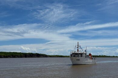 Porto Piauí recebe navio da Marinha do Brasil especializado em pesquisa e coleta de dados