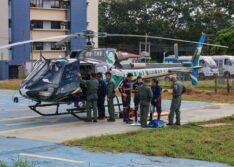 Sesapi treina equipes do Samu Aéreo para uso de helicóptero da PM no transporte de pacientes