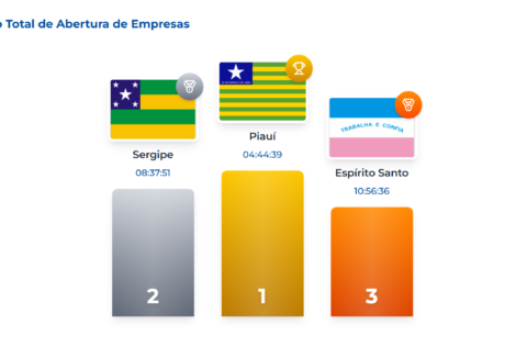 Piauí lidera ranking nacional e é o estado mais rápido para abertura de empresas
