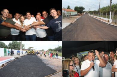 Governador Rafael Fonteles visita Geminiano e vistoria obra de asfaltamento da estrada do Povoado Muquém
