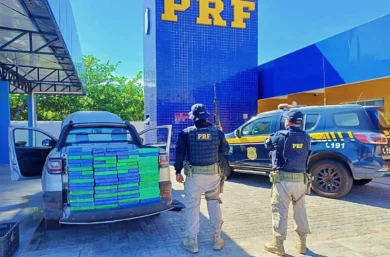 PRF apreende cerca de 135 kg de cocaína em veículo na BR-402, em Parnaíba