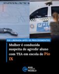 Uma mulher de 42 anos foi conduzida à Delegacia de Polícia Civil na tarde de segunda-feira (13), suspeita de invadir uma escola e agredir um aluno de 12 anos que possui Transtorno do Espectro Autista (TEA), em uma localidade na zona rural de Pio IX, no Sudeste do Piauí.

O comandante do Grupamento da Polícia Militar (GPM) de Pio IX, sargento Joelson Nascimento, informou que a equipe foi acionada pela direção da escola. Segundo ele, a mulher, que seria mãe de outro aluno da unidade, entrou no local e agrediu o adolescente. A motivação da agressão ainda não foi esclarecida.

De acordo com a Polícia Militar, o menino sofreu lesões e caiu no chão durante a agressão. Ele foi socorrido por pessoas que estavam na escola antes da chegada dos policiais.

Ainda segundo a polícia, a mulher estava com um canivete no momento da ocorrência. O objeto caiu no chão durante a agressão e não foi usado.

O canivete foi apreendido. Além disso, imagens do sistema de videomonitoramento da escola foram recolhidas e encaminhadas à Polícia Civil, responsável pela investigação do caso.

De acordo com o GPM de Pio IX, a suspeita foi localizada nas proximidades da própria residência e levada para a Delegacia de Polícia Civil do município.

Um Termo Circunstanciado de Ocorrência (TCO) foi registrado por suspeita de lesão corporal dolosa. Segundo a Polícia Militar, a mulher foi liberada após os procedimentos. Fonte: g1/PI