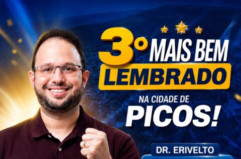 Pesquisa coloca Dr. Erivelto como o 3º mais lembrado em Picos para a ALEPI
