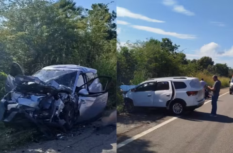 Colisão entre dois carros deixa sete pessoas feridas na BR-343 no Piauí