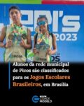 A rede municipal de Educação de Picos terá dois representantes nos Jogos Escolares Brasileiros (JEBs), que serão realizados em Brasília, entre os dias 11 e 26 de setembro. Os alunos Ícaro Severino e Maria Jhulya, ambos da Escola Municipal Heli Nunes, foram classificados para a competição nacional na modalidade Atletismo Infantil – Sub-14.

A participação dos estudantes é resultado do desempenho alcançado nas competições escolares municipais e estaduais, onde os dois atletas se destacaram em diferentes provas do atletismo e garantiram a oportunidade de representar Picos em uma das principais competições escolares do país.

Ícaro Severino conquistou três medalhas: duas de ouro, nas provas de 80 metros e 150 metros, e uma de prata, no salto em distância.

Já Maria Jhulya garantiu duas medalhas de prata, sendo uma na prova de 150 metros e outra no salto em distância.

A modalidade Atletismo será disputada entre os dias 17 e 22 de setembro, reunindo estudantes-atletas de diferentes estados brasileiros.