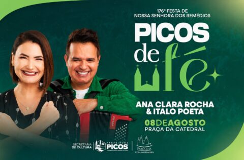 Picos de Fé celebrará Nossa Senhora dos Remédios com show de Ana Clara Rocha e Ítalo Poeta neste sábado (08)