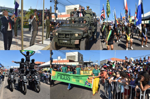 Prefeitura de Picos realiza Desfile da Independência com a participação de 29 instituições civis e militares