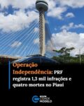 A Polícia Rodoviária Federal (PRF) registrou 1.303 autos de infração durante a Operação Independência 2026, realizada entre os dias 4 e 7 de setembro nas rodovias federais do Piauí. Ao todo, 20 pessoas foram detidas.

Segundo a PRF, nesse período foram abordados 1.549 veículos e 1.818 pessoas, além de terem sido realizados 1.334 testes de alcoolemia.

Prisões e autuações
quatro por embriaguez ao volante;
oito por crimes ambientais;
duas por cumprimento de mandados de prisão;
uma por uso de documento falso;
cinco por outros crimes;
No total, 235 autuações foram relacionadas à falta do uso do capacete por condutores ou passageiros de motocicletas. 
Acidentes e mortes
A PRF registrou 19 sinistros de trânsito durante a operação, sendo sete considerados graves. Ao todo, 16 pessoas ficaram feridas e quatro morreram.

No domingo (6), foram registrados acidentes com mortes nos municípios de Corrente, Altos e Cristino Castro. Já na segunda-feira (7), um sinistro na BR-407, em Jaicós, também resultou em uma morte.

Segundo a PRF, todos os quatro óbitos registrados durante a Operação Independência no Piauí envolveram motociclistas. O dado reforça a preocupação com a segurança de condutores e passageiros de veículos de duas rodas.

A PRF orienta os motoristas a utilizarem corretamente o capacete, respeitarem os limites de velocidade, não dirigirem após o consumo de álcool e adotarem uma condução defensiva para reduzir o risco de acidentes e preservar vidas nas rodovias federais. Fonte: Cidade Verde
