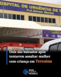 Dois jovens, identificados como Kevin Bezerra, de 18 anos, e Italo dos Santos, de 19, foram baleados após uma suposta tentativa de roubo na noite desta segunda-feira (7), na rua 1º de Maio, no bairro Aeroporto, zona Norte de Teresina. Segundo a Polícia Militar, os dois estavam em uma motocicleta quando tentaram assaltar uma mulher que estava acompanhada de uma criança de 5 anos.

De acordo com o Batalhão de Rondas Ostensivas de Natureza Especial (BPRONE), uma pessoa que passava pelo local presenciou a ação e efetuou disparos contra os suspeitos. Os dois foram atingidos e socorridos pelo Serviço de Atendimento Móvel de Urgência (Samu).

O comandante do BPRONE, tenente-coronel Audivan Nunes, afirmou que os suspeitos teriam praticado outros assaltos na região e machucado a mulher e a criança.

“Esses indivíduos estavam cometendo uma série de assaltos ali na zona Norte de Teresina, no bairro Aeroporto. Eles assaltaram uma mulher que se encontrava com uma criança de cinco anos. Eles agiram de maneira violenta, machucando a mulher como também a criança, e um transeunte que estava nas proximidades visualizou essa ação criminosa desses nocivos, e essa pessoa baleou os dois”, explicou o comandante do BPRONE, tenente-coronel Audivan Nunes.

Após os disparos, equipes do BPRONE foram acionadas. Quando os policiais chegaram ao local, os dois suspeitos estavam feridos. Eles foram encaminhados pelo Samu ao Hospital de Urgência de Teresina (HUT). Um deles segue internado na unidade de saúde.

Ainda segundo a Polícia Militar, duas motocicletas foram apreendidas durante a ocorrência e encaminhadas à Central de Flagrantes.

“A viatura se encontrava nas proximidades, recebeu o chamado via WhatsApp, a viatura chegou ao local e eles estavam no chão, ainda baleados. Chamamos o Samu. Um deles se encontra ainda internado no HUT, o outro foi levado para a Central de Flagrantes, como também duas motos. As duas motos são roubadas. Ou seja, são dois nocivos, dois assaltantes já conhecidos da zona Norte que foram tirados de circulação, autuados em flagrante delito e se encontram à disposição da Justiça”, ressaltou Nunes. Fonte: Cidade Verde