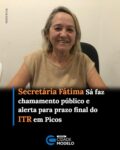 O prazo para atualizar o Imposto sobre a Propriedade Territorial Rural (ITR) está na reta final em Picos. Faltando 11 dias para o encerramento, a Secretaria Municipal de Agricultura intensifica chamamento aos proprietários de imóveis rurais para evitar que a falta de regularização comprometa procedimentos que dependem da documentação atualizada.

A secretária Fátima Sá, reforça que a procura deve ocorrer antes do último dia, principalmente porque o sistema utilizado é federal e não permanece disponível para novas atualizações após o encerramento do período. “Como está faltando apenas 11 dias para encerrar o prazo, chamamos a atenção dos proprietários que têm ITR para fazer a renovação”, afirmou.

Na prática, manter o ITR válido vai além do cumprimento de uma obrigação tributária. O documento pode ser necessário em situações relacionadas a operações bancárias, aposentadoria e acesso ao Garantia-Safra. Sem a atualização, o proprietário pode encontrar dificuldades para utilizar a documentação da propriedade nesses procedimentos.

Fátima Sá explica que, encerrado o prazo, a próxima oportunidade de atualização ocorrerá somente em 2027. “Passou esse prazo, encerra. Não tem mais, porque o sistema é federal. Só poderá renovar agora em 2027”, alertou.

A Secretaria Municipal de Agricultura já está recebendo os proprietários que precisam regularizar a situação. O atendimento ocorre na Rua Marcos Parente, nº 1511, nas proximidades do Premem. A recomendação é antecipar a procura para evitar concentração de pessoas nos últimos dias. “Não deixem tudo para o último dia, para não tumultuar. Estamos aqui de portas abertas, à disposição para receber e atualizar o ITR”, reforçou a gestora.