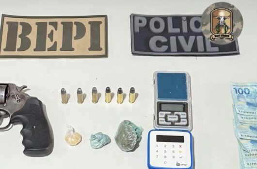 Picos: BEPI e DFHT cumprem mandado de prisão e apreendem arma, drogas e celulares