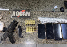 Suspeito de tráfico é preso com pistola da PMMA e mais de 100 munições em Luís Correia
