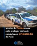 Um menino chamado Gael Silva de Morais, de 2 anos, morreu após se afogar em um balde dentro de casa na terça-feira (27), em Cristalândia do Piauí, no Sul do estado. Segundo a Polícia Militar, a criança estava brincando quando ocorreu o acidente.

De acordo com a Polícia Militar, a equipe foi acionada por volta das 12h pelo Serviço de Atendimento Móvel de Urgência (Samu), que já estava na residência. Quando os policiais chegaram ao local, o menino já estava sem vida.

A mãe da criança relatou aos policiais que preparava o almoço e deixou Gael brincando na sala. Pouco tempo depois, segundo ela, encontrou o filho afogado dentro de um balde com capacidade para cerca de 20 litros.

Ainda conforme a Polícia Militar, a mulher disse ter gritado por ajuda ao perceber a situação. Um vizinho ouviu os pedidos de socorro e foi até a residência. Ele informou que o acidente ocorreu por volta das 10h35 e que tentou reanimar o menino com manobras de primeiros socorros, mas não conseguiu.

A Polícia Militar informou que o cenário do acidente já havia sido alterado quando a equipe chegou ao local. A perícia foi acionada e realizou os procedimentos necessários.

O caso será investigado pela Polícia Civil do Piauí. Fonte: g1/PI