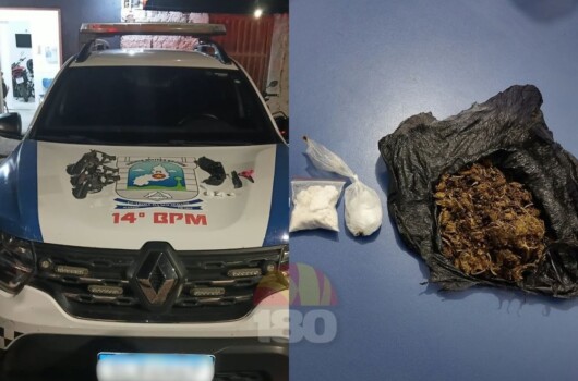 Três armas e drogas são apreendidos em balneário durante festa em Oeiras-PI